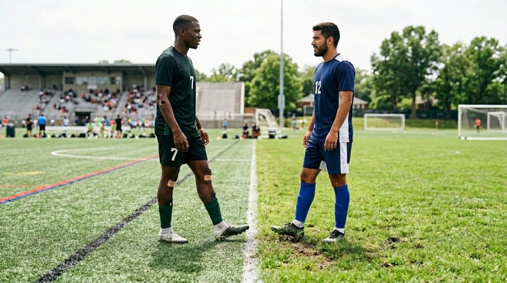 Athletes comparing turf vs grass injuries and playing surface safety