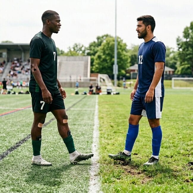 Athletes comparing turf vs grass injuries and playing surface safety