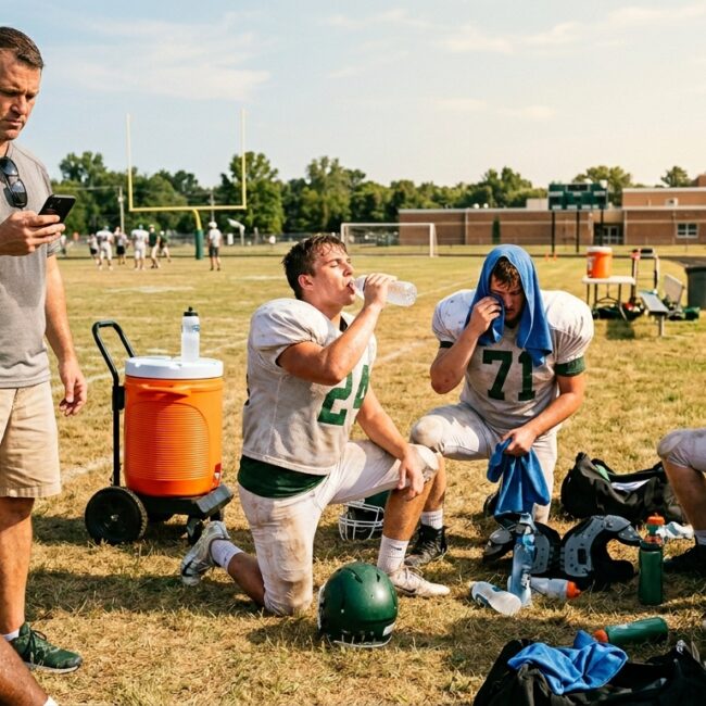 heat illness in athletes during summer sports practice