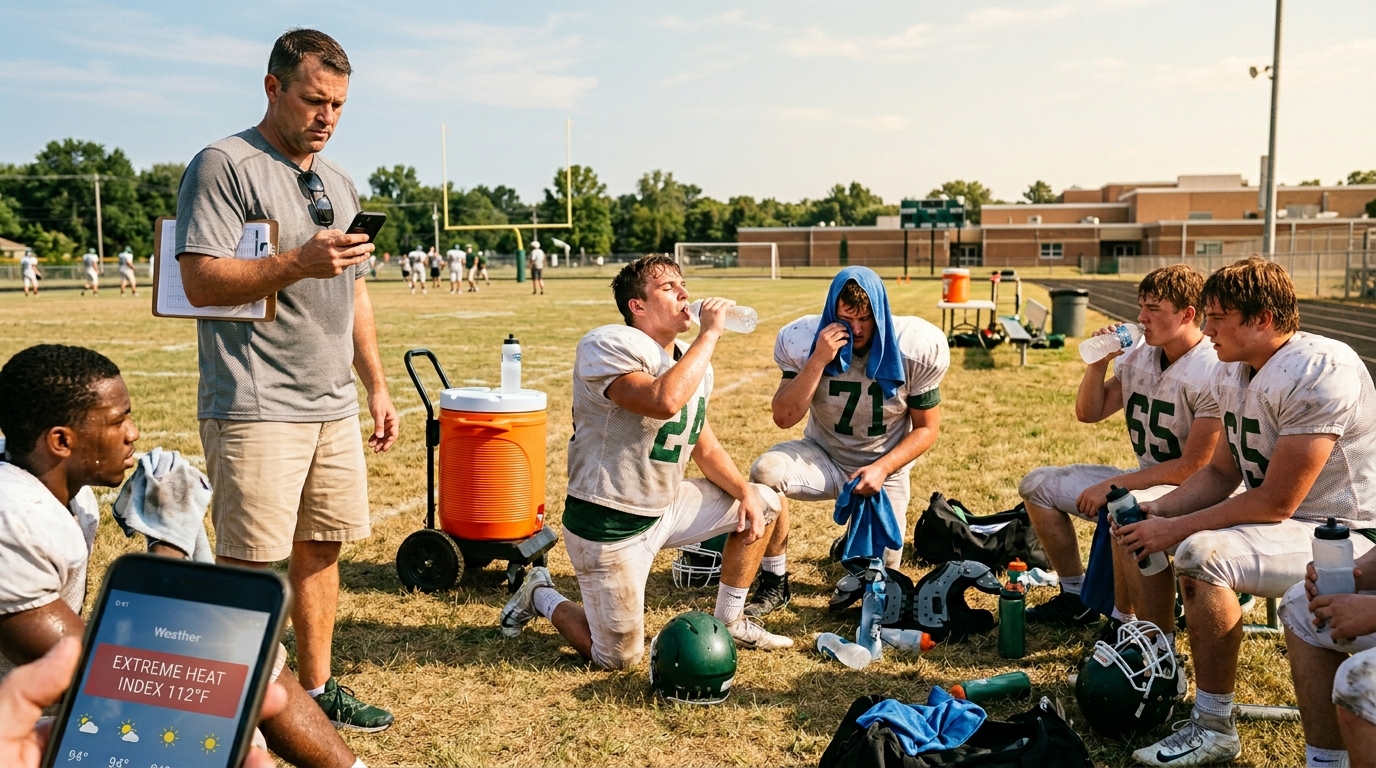 heat illness in athletes during summer sports practice
